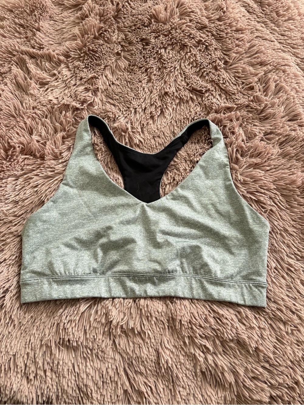 tek gear Gray V-Neck Racerback Sports Bra